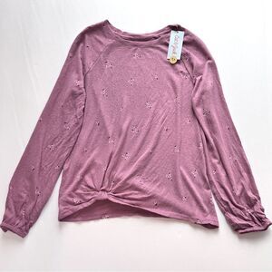 Cat & Jack Girls Mauve Long Sleeve Blouse Size XL (14/16)